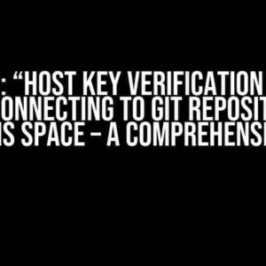 Jenkins: “Host key verification failed” when connecting to Git repository on JetBrains Space – A Comprehensive Guide