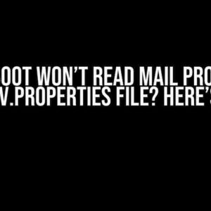 SpringBoot Won’t Read Mail Properties from .env.properties File? Here’s the Fix!